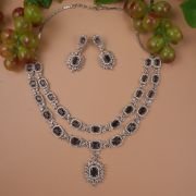 Cubic zirconia emerald necklace, Long Necklacs