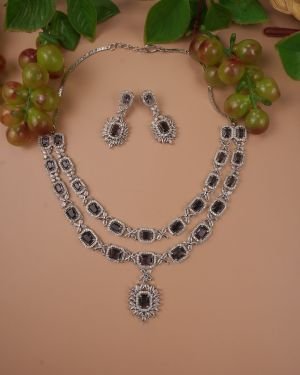 Cubic zirconia emerald necklace, Long Necklacs