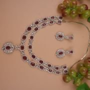 Cubic zirconia emerald necklace, Long Necklacs