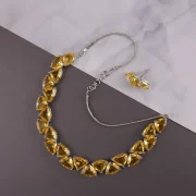Ryalla Set with earrings-Yellow