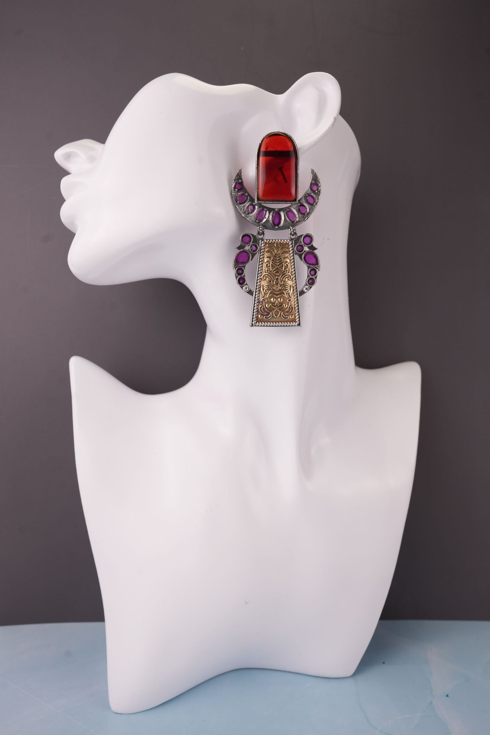 Beautiful TWO TONE OXIDISESD EARRINGS