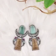 Beautiful TWO TONE OXIDISESD EARRINGS