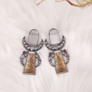 Beautiful TWO TONE OXIDISESD EARRINGS
