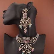 Menakari kundan Choker Set with earrings