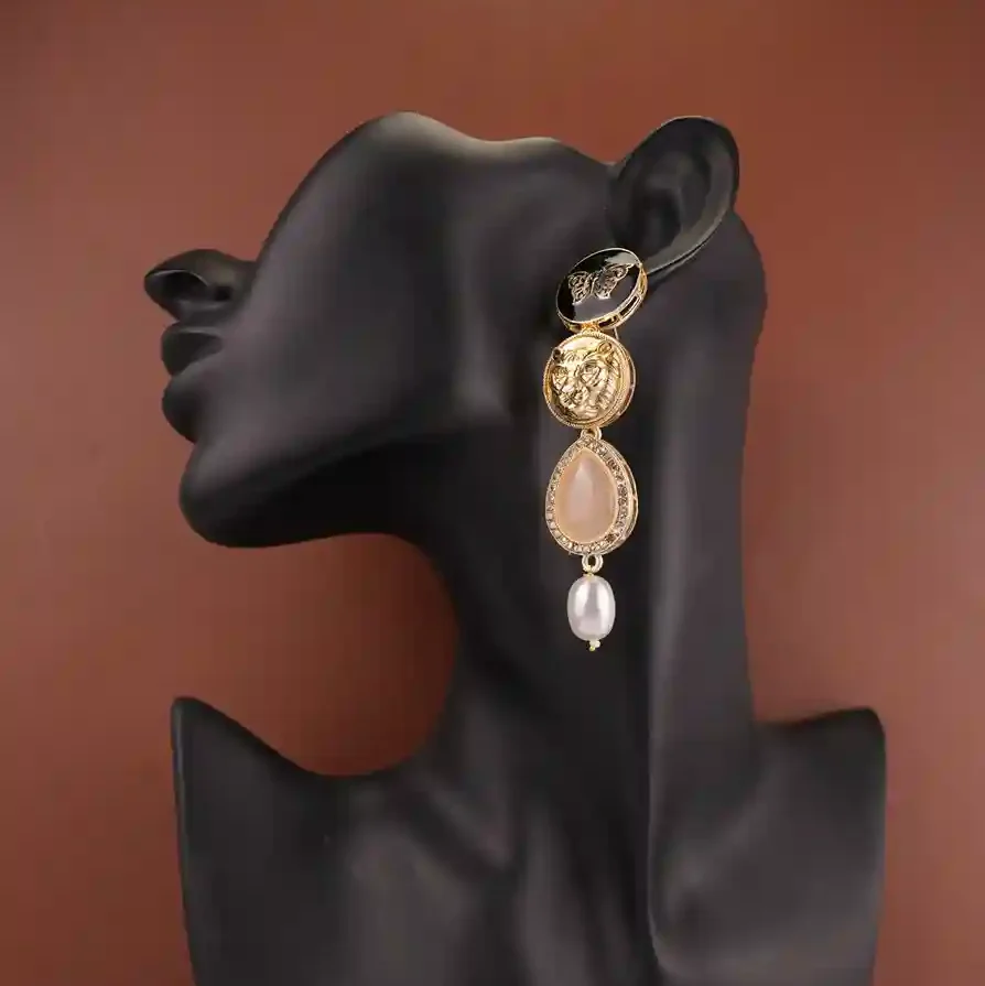 Sabyasachi Inspired  Butterfly Embellished  Drop Earrings