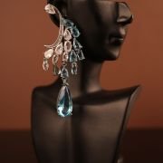 Claire ear drops- Blue and white stone