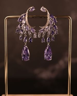 Claire ear drops- Blue and white stone