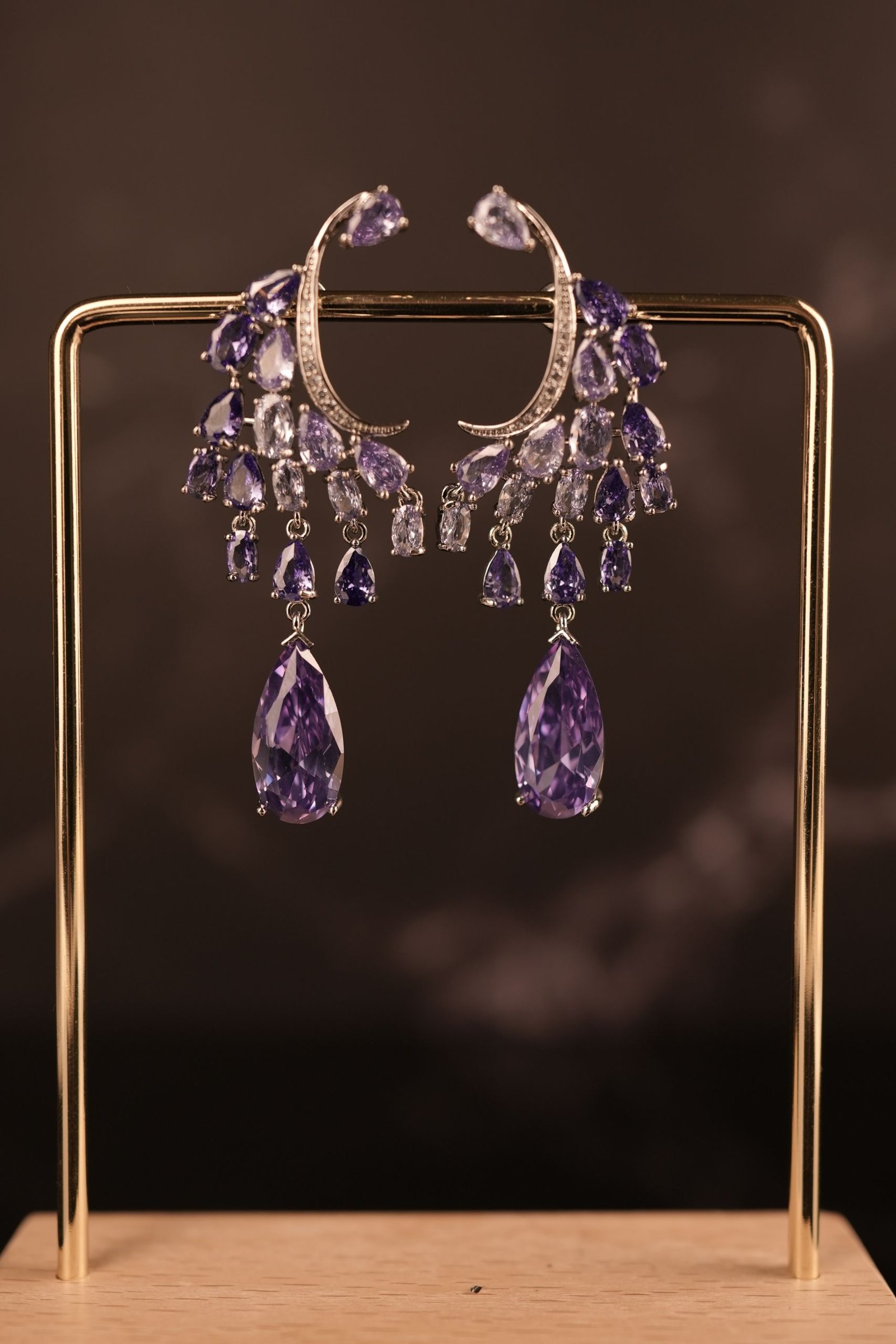 Claire ear drops- Blue and white stone