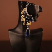 Claire ear drops- Blue and white stone