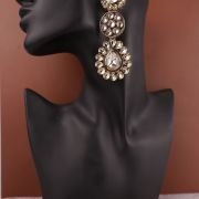 Kundan Long Drop Earring