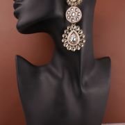 Kundan Long Drop Earring