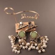 Tri Jhumka (Light green)