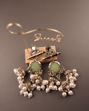 Tri Jhumka (Light green)