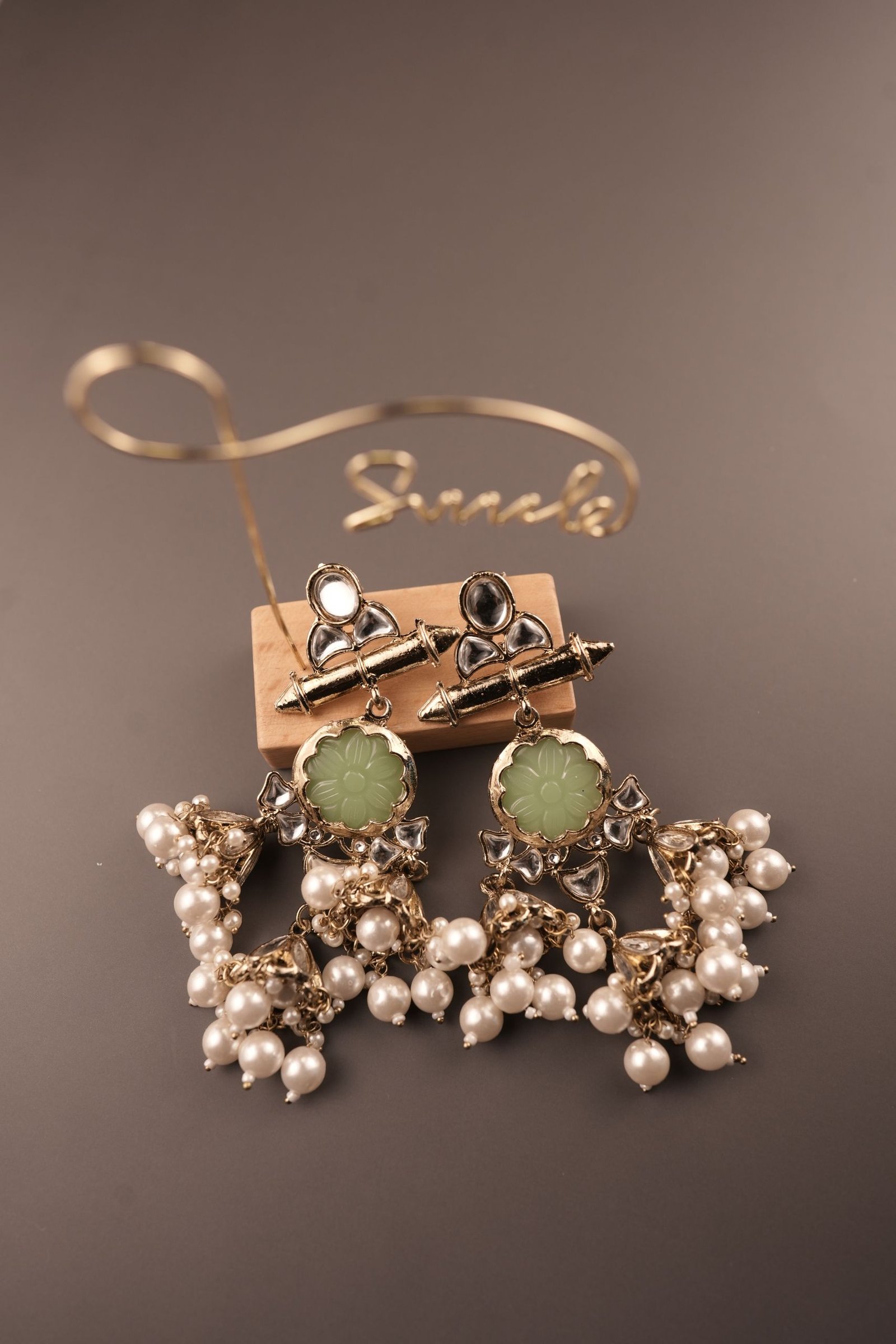 Tri Jhumka (Light green)