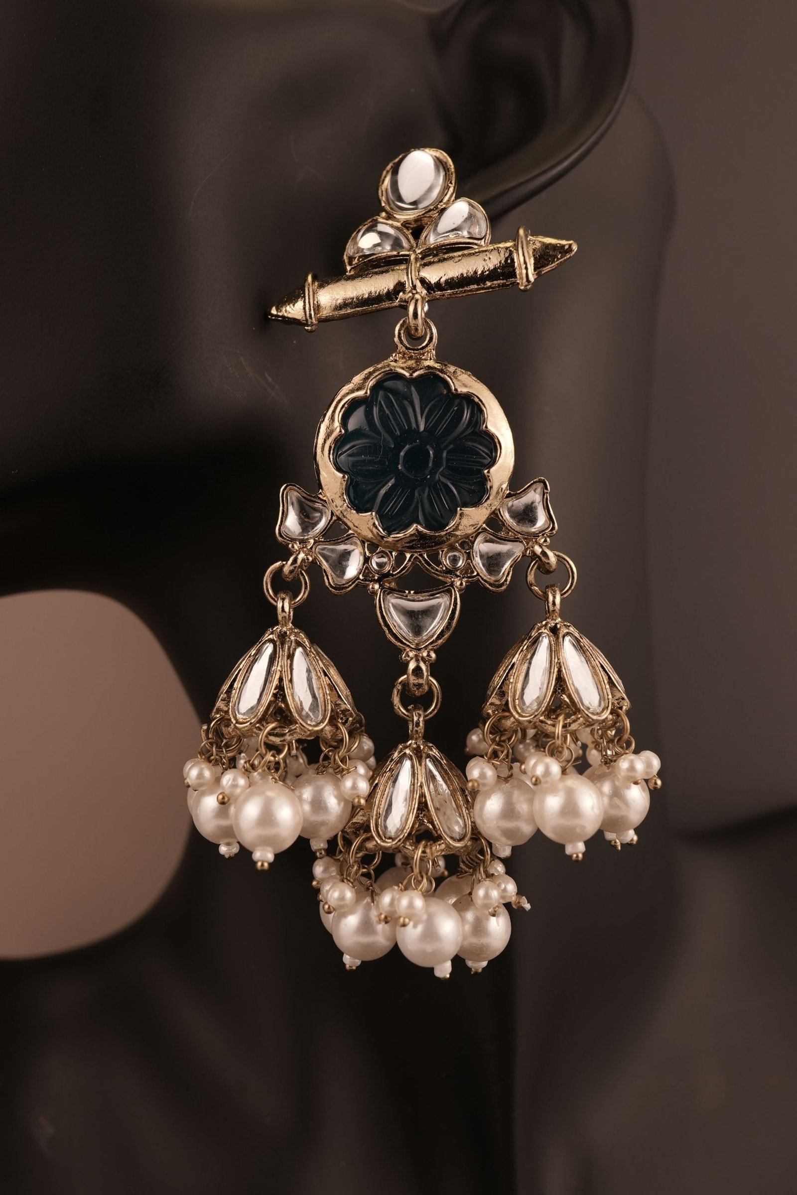 Tri Jhumka (Light green)