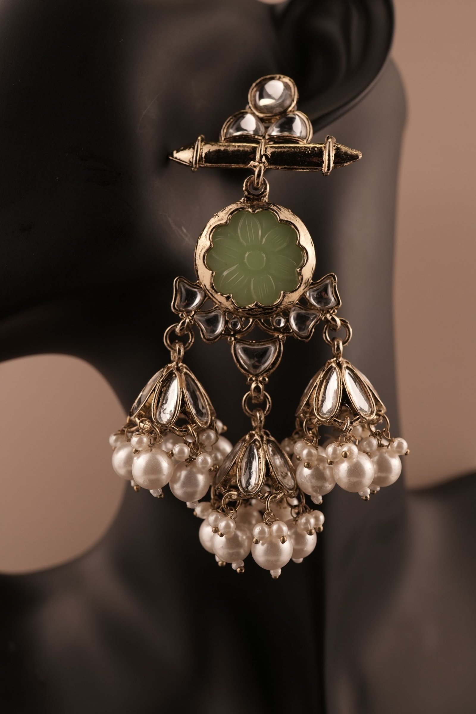 Tri Jhumka (Light green)