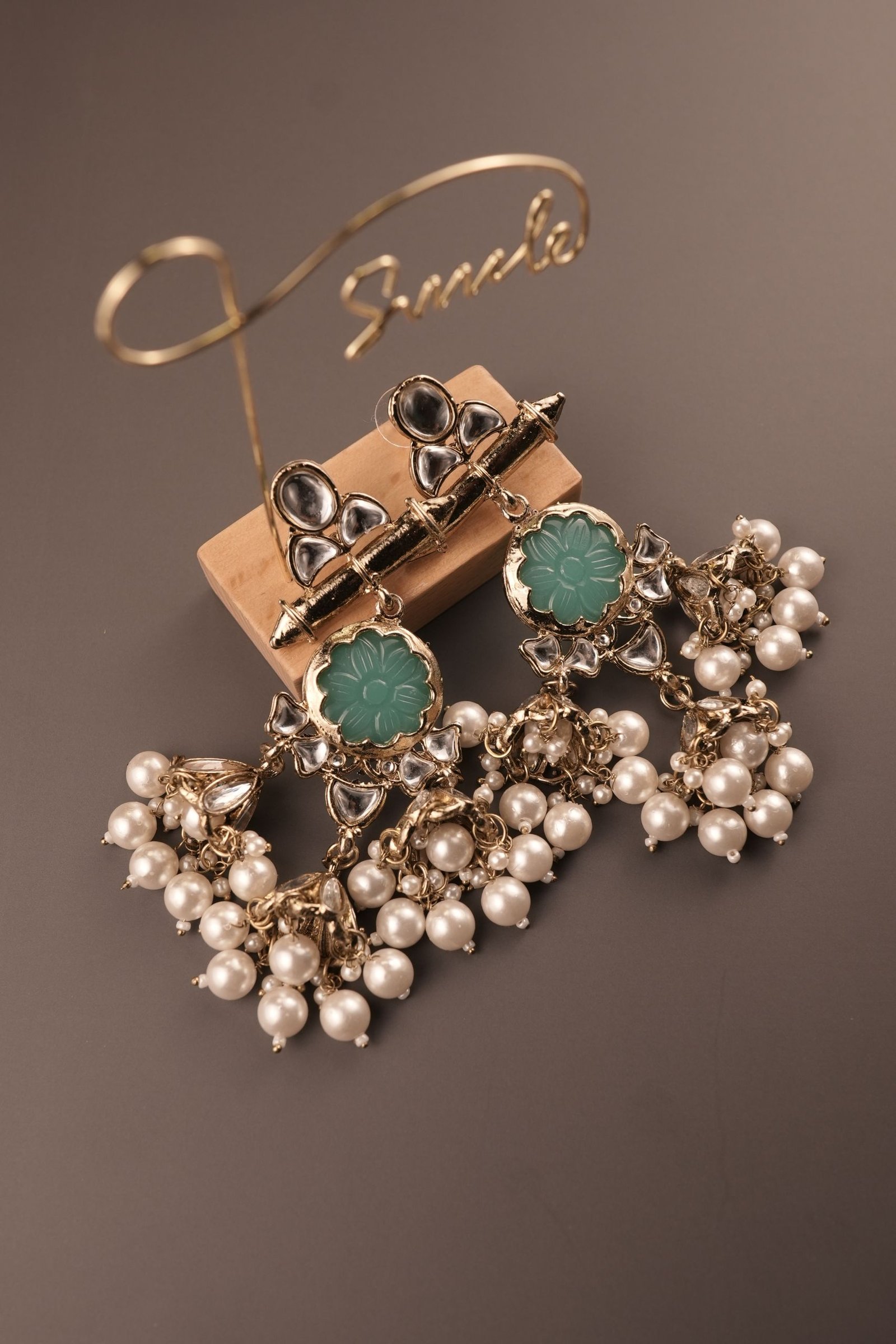 Tri Jhumka (Light green)