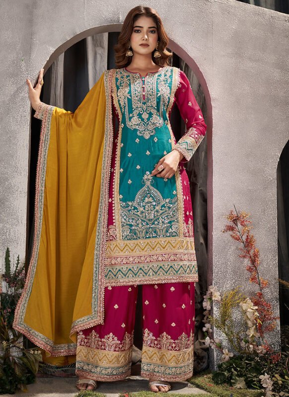 Haute Embroidered Palazzo Salwar Kameez