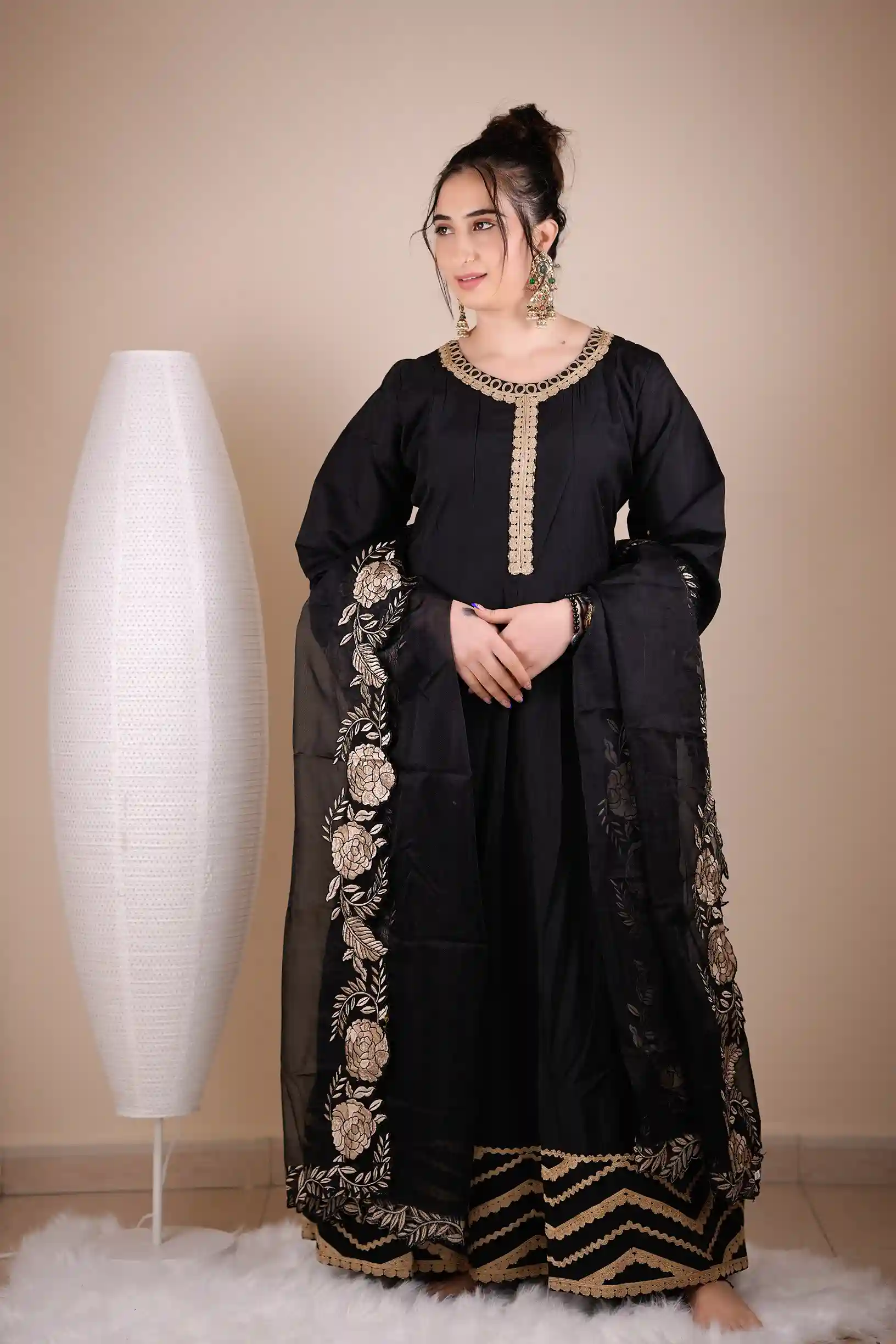 Vamika Black Dress (Free size S to XXL)