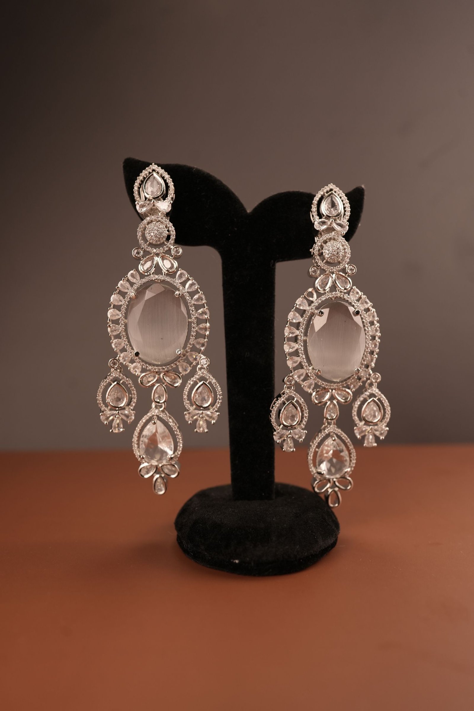 Stone studded earrings