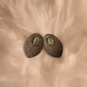 Rodium Sapphire Diamond stud
