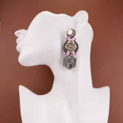Mahi Kundan earrings-Black