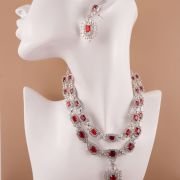 Cubic zirconia emerald necklace, Long Necklacs