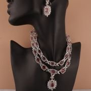 Cubic zirconia emerald necklace, Long Necklacs
