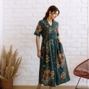 Embroidered Boho Bloom Midi Dress