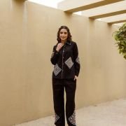 Embroidered Cotton Shirt With Pants