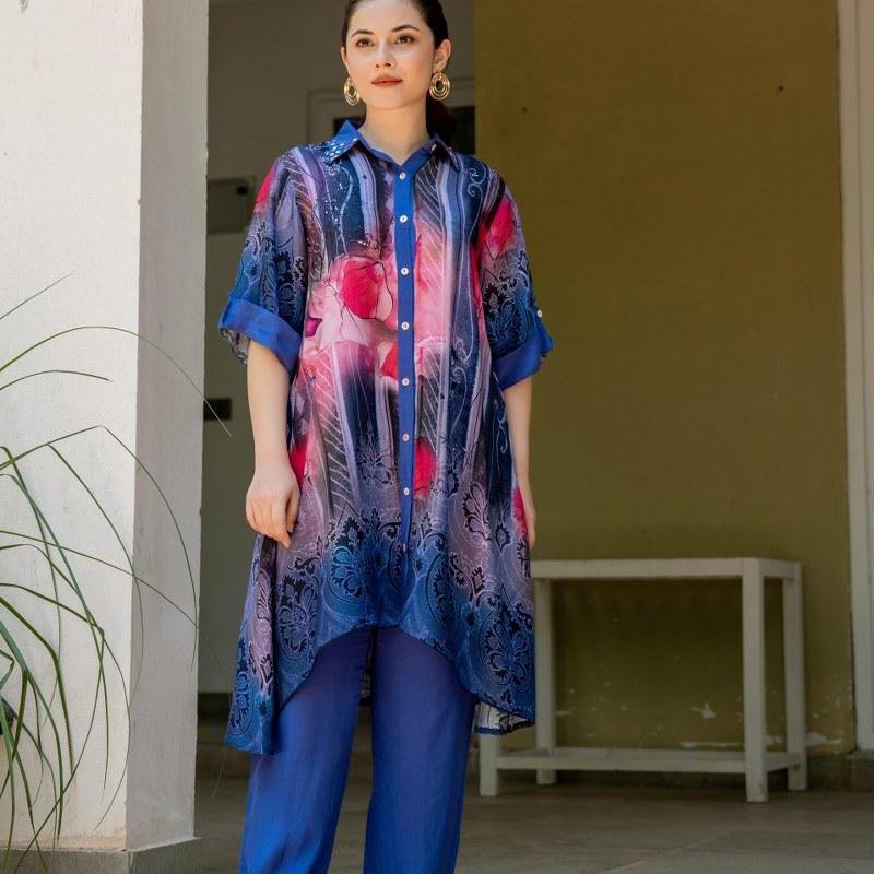 Floral Printed Tunic With Trouser