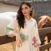 Floral Cotton Shirt Tunic With Pant