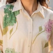 Floral Cotton Shirt Tunic With Pant