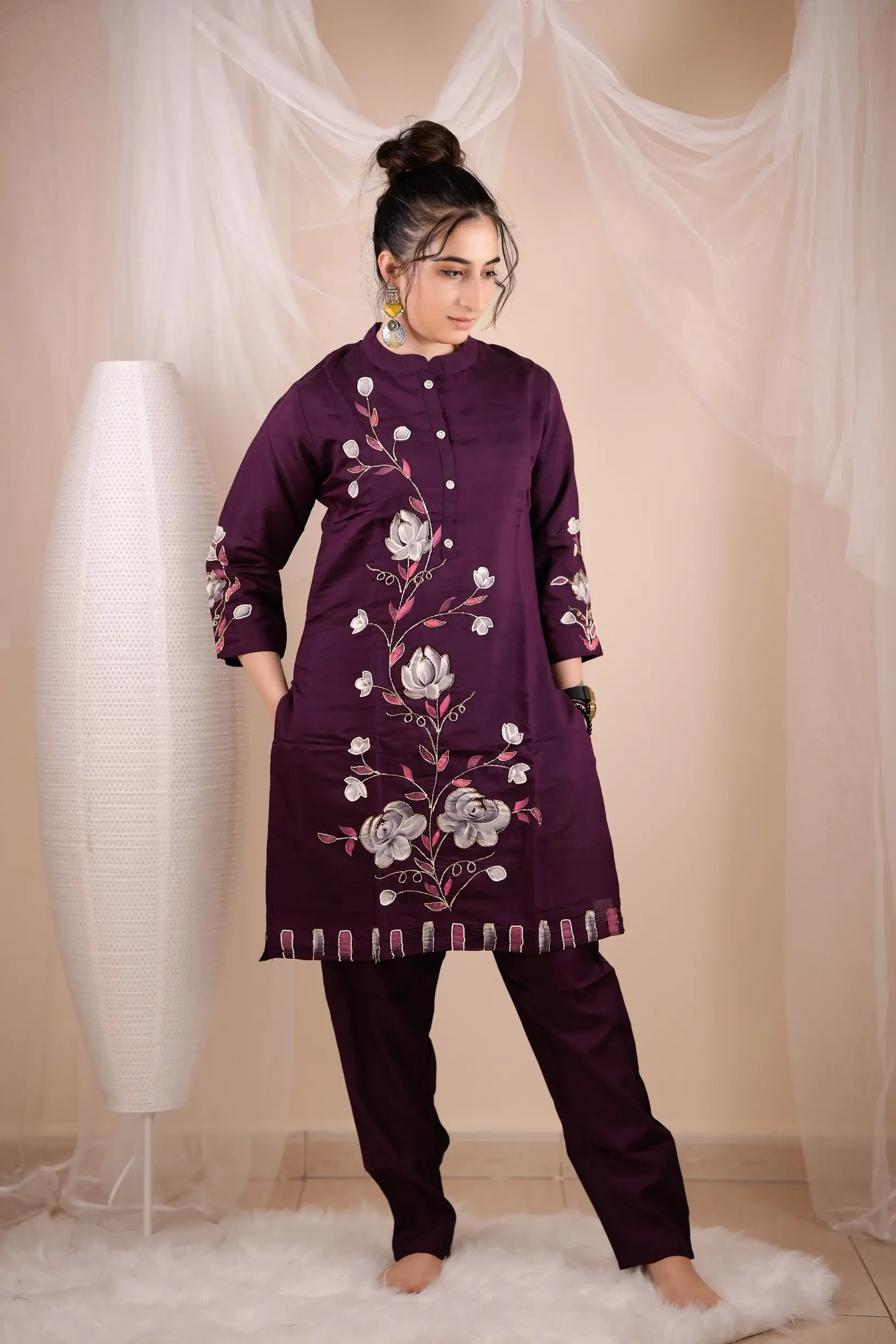 Alizey printed red co-ord set (2 piece)