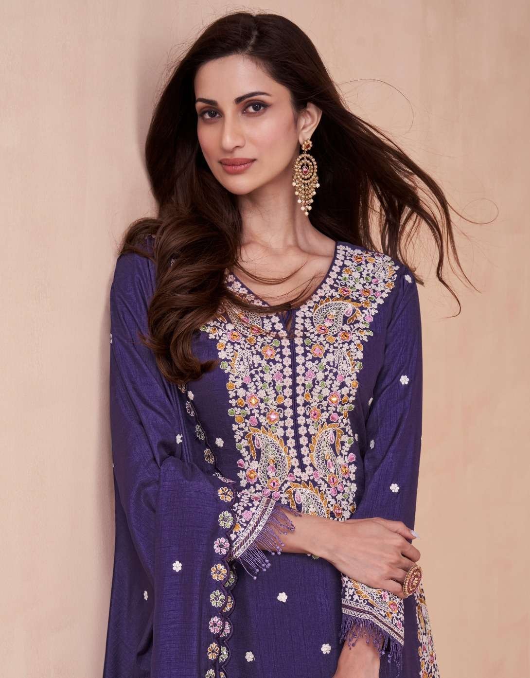 Aashirwad Gulkand Basanti Dola Silk Designer Wholesale Bollywood salwar suits.