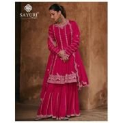 Pink Embroidered Silk Stitche