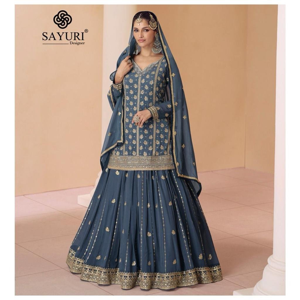 Sayuri Sara Georgette Wedding Wear Designer Suit