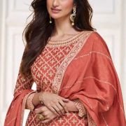 Embroidered Straight Ghagra Style Suit