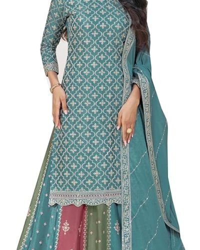 Aashirwad Collection Embroidered Straight Ghagra Style Salwar Suit