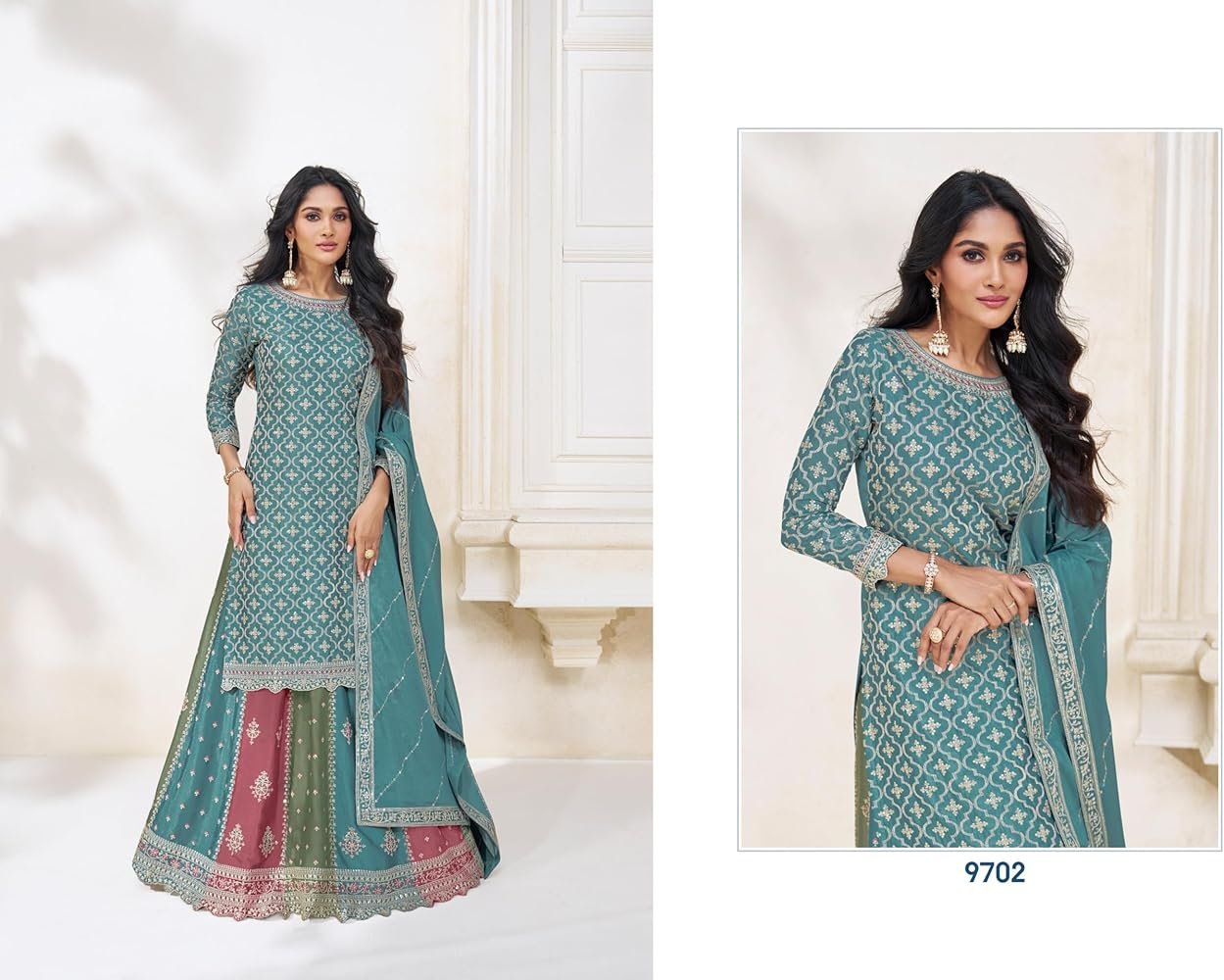 Aashirwad Collection Embroidered Straight Ghagra Style Salwar Suit