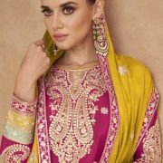 Multicolor Embroidered Palazzo Salwar Suit Set
