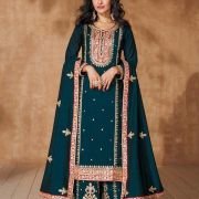 Pakistan Designer Teal Premium Silk Readymade Palazzo
