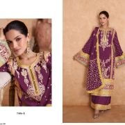 Wine Chinnon Heavy Embrodiary Designer Pakistani suit