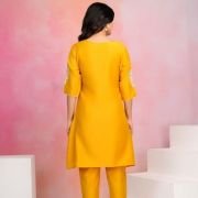 Mustard Printed Comfort Fit Co Ord Set