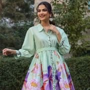 Pastel Floral Fit And Flare Dress