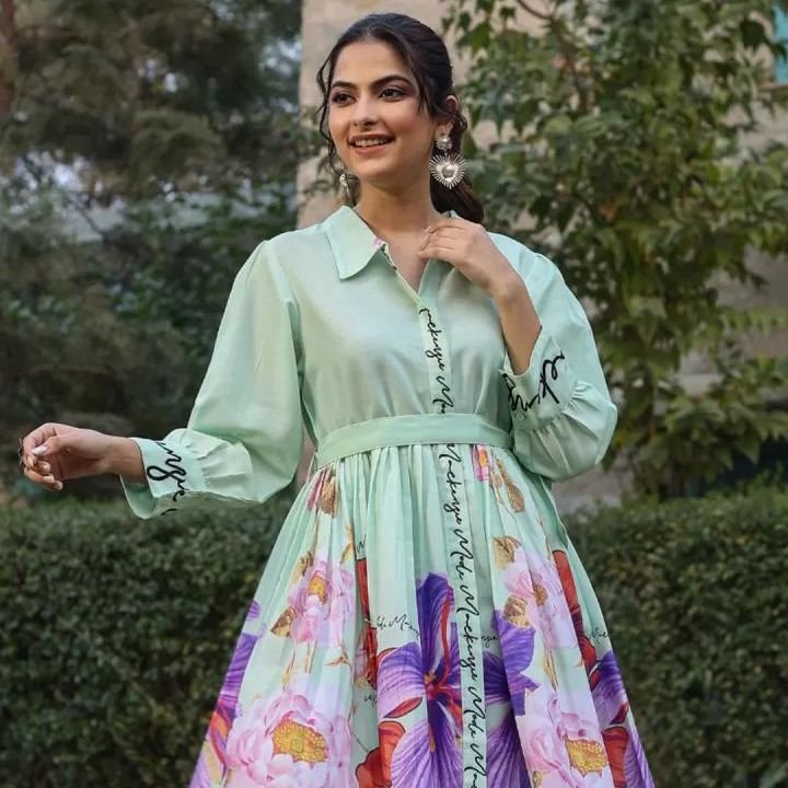 Pastel Floral Fit And Flare Dress