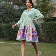 Pastel Floral Fit And Flare Dress