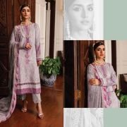 LILAC  PAKISTANI LAWN COTTON WITH PATCH WORK