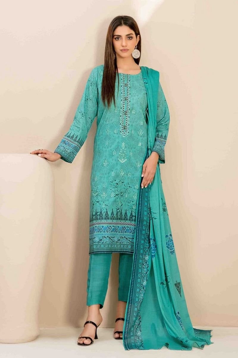Embroidered Digital Printed Lawn Cotton Pakistani Salwar Kameez
