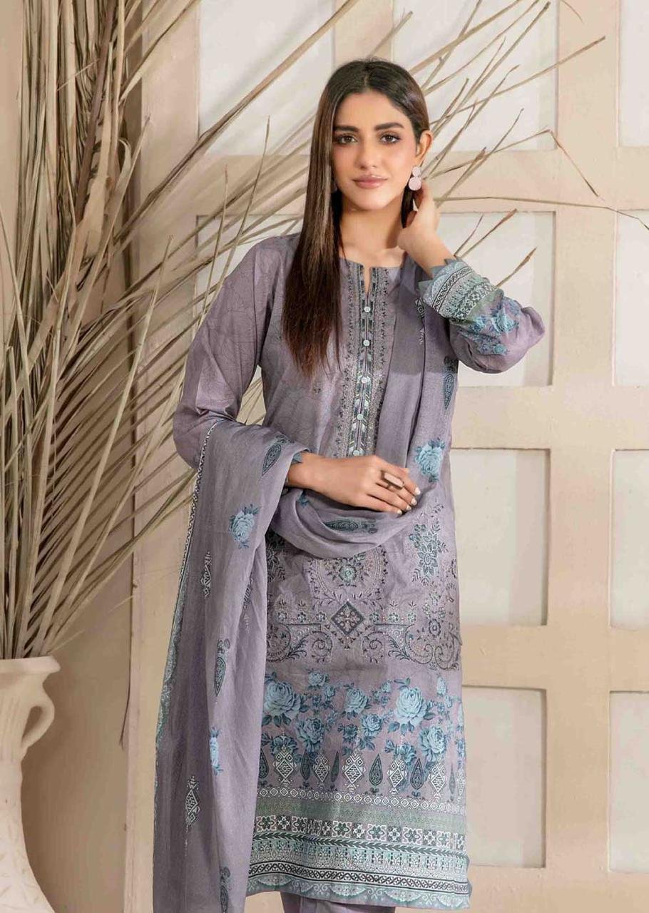 Embroidered Digital Printed Lawn Cotton Pakistani Salwar Kameez
